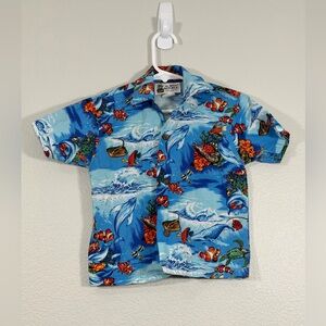 Aloha Republic Shirt Collared Button Down Hawaiian Underwater Nemo Toddler 12M